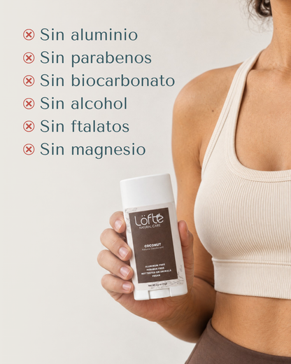 Desodorante Natural de Coco — frescura todo el día sin aluminio