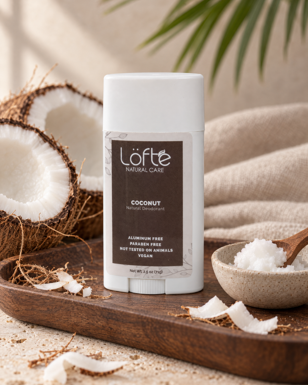 Desodorante Natural de Coco — frescura todo el día sin aluminio