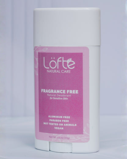 Desodorante Natural sin Fragancia — para piel sensible a los aromas
